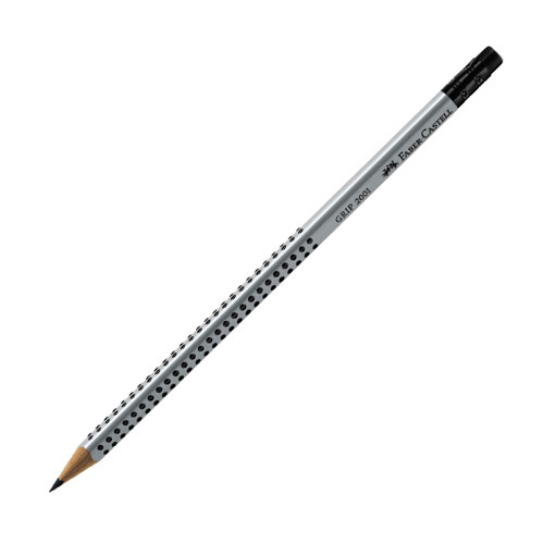화방넷파버카스텔 그립 지우개 연필 (HB,B) 1타(12개)