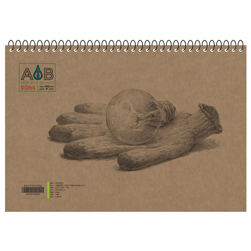 화방넷[AnB 20A4] A4 스케치북 200g (16매/미백지)
