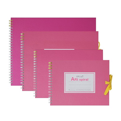 화방넷마루맨 Art spiral 스케치북 Pink F0-F3 156.5g 24매 중목  [옵션선택]