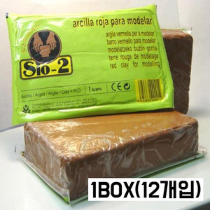 화방넷SIO-2 천연찰흙 갈색 1.5kg 1박스 (12개입) [JT20940001]