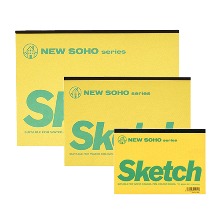 화방넷마루맨 SOHO 스케치북 B6, B5, B4 중목 126.5g 70매 [옵션선택]
